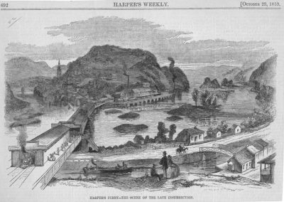 Panorama of Harpers Ferry from the Maryland shore