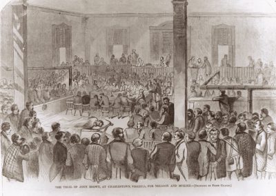 Charlestown courtroom with Brown on cot at left-center