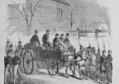 Brown riding on his coffin to the gallows