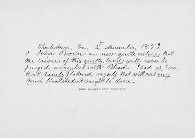 Brown's last prophecy